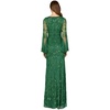 Women's Bell Sleeved High Neck Beaded Gown