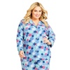 Plus Size Snowflake Button Fleece Sleep Top