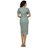 Women's Beaded Midi Dress with Cape Sleeves