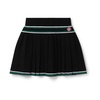 Pleated Knit Mini Skirt Black