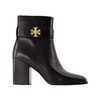 Black Leather Ankle Boots - Pointed Toe