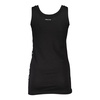 Black Cotton Tank Top with Logo Print