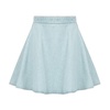 Light Denim Flared Mini Skirt