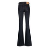 Midnight Blue Pintuck Flared Denim Jeans