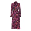 Psychedelic Zebra Print Maxi Shirt Dress