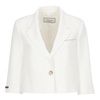 White Single Breasted Blazer with Peak Lapel