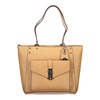 Brown Dual-Compartment Handbag for Women