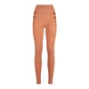 Rose Gold Leggings with Leg Detail