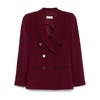 Bordeaux Red Double-Breasted Jacket