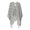 Grey Jacquard Cape with Double C Logo Design