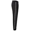 Black Double Jersey Jogger Pants with Elastic Side Bands