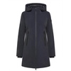 Blue Parka Jacket with Black Details