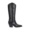 Women Black Leather Cowboy Boot