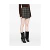 Windowpane Check Wool Blend Skirt