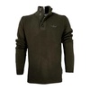 Military Style Men's Buttoned Sweater Green