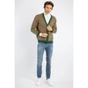 Men's Houndstooth Knitted Cardigan