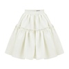 Natural Taffeta Midi Babydoll Skirt