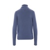 Blue Cashmere Sweater High Neck