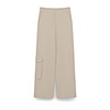 Wide Leg Cargo Pants in Beige