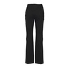 Black Slim-Fit Punto Pants with Cut-Out Cuffs