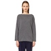 Gray Cashmere Boatneck Sweater