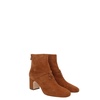 Light Brown Suede Boots with Logo Charms