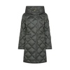 Long Quilted Green Coat