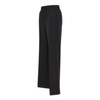 Black Casual Viscose Trousers Straight Leg