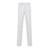 DIOR HOMME Men's Pearl-Colored Wool Cavalry Pants with Pleated Detailing