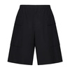 Black Poplin Ruched Detailing Shorts