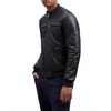 Black Leather Biker Jacket Modern Minimalist