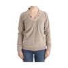 Cavalli Beige velvet zipup sweater