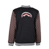 Checkered Varsity Grey in Brown Bomber Jacket