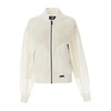 White Mesh Bomber Jacket