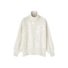 Sequin High Neck Wool Sweater