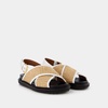 Marni Leather And Raffia Fussbett Sandals Women