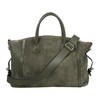 Green Suede Bag Made in Italy