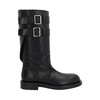 Black Biker Leather Boots