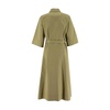 Stretch Cotton Dress with Concealed Button Fastening