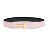 Pastel Pink Leather Belt