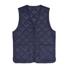 Blue Padded V-Neck Sleeveless Sweater