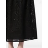 Black Lace Panel A-Line Skirt