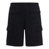 Black Cargo Shorts with Elasticated Waist