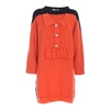 Cozy Knitted Dress in Orange and Black