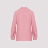 Pink Linen Blouse Korean Collar