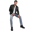 Men`s Black M3RL16 Leather Biker Jacket