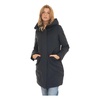 Long Down Jacket with Fixed Hood