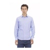 Light Blue Cotton Shirt Italian Collar