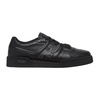 Black Leather Lace-up Sneakers