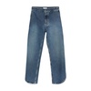 Blue Washed Denim Jeans with Slits